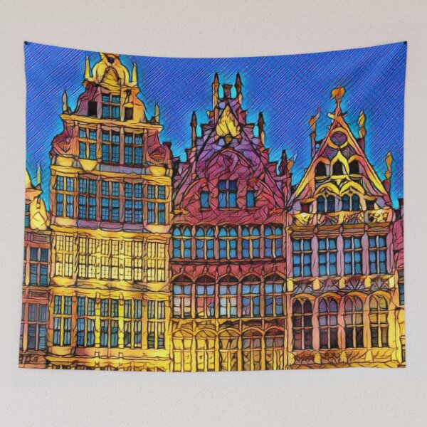 Item preview, A Pop Art Travel Print of Antwerp - Belgium designed and sold by StudioRedKoala.