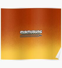 Miamisburg, Ohio | Retro Stripes Poster
