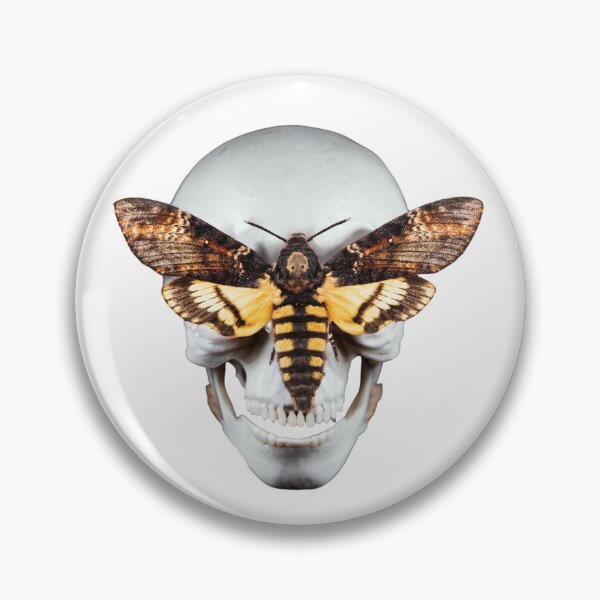 Item preview, Deaths Head Moth on Skull designed and sold by Art OnTheSpectrum.
