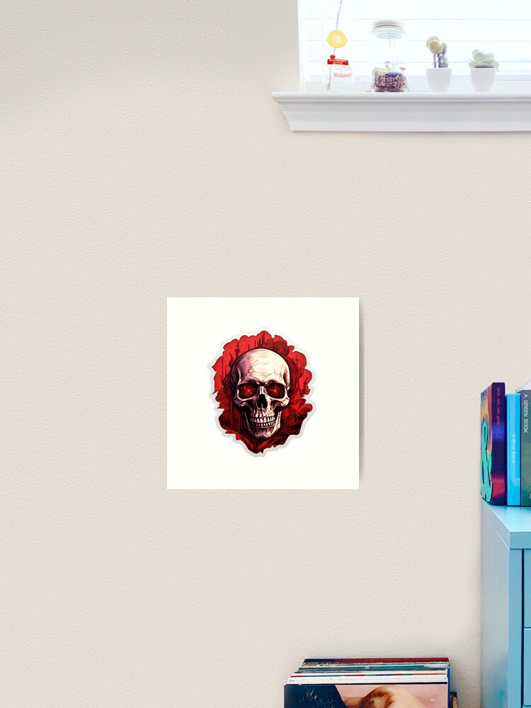 Red Skull Art Print for Sale by EbyssLabsMerch