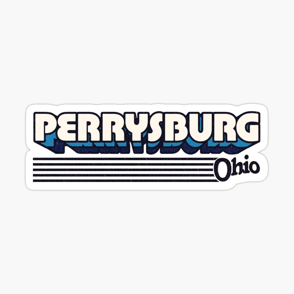 Perrysburg, Ohio | Retro Stripes Sticker