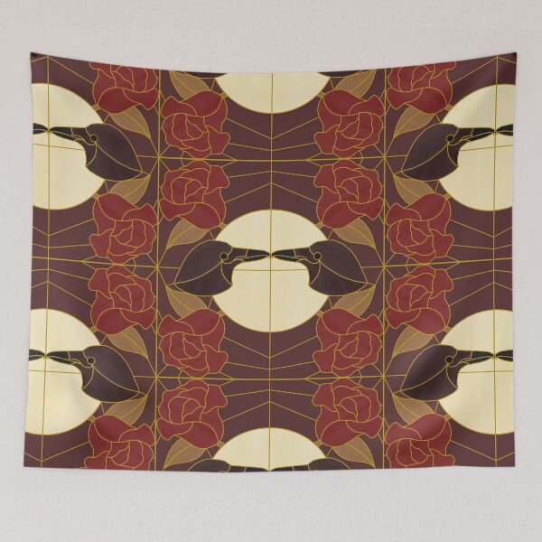 Item preview, Corvid Courting (yellow & red) designed and sold by PaganArtisan.