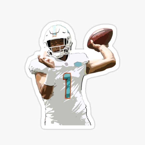 Tua Tagovailoa Miami Dolphins Football Glossy Sticker Vinyl 