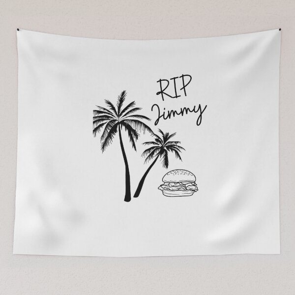Item preview, Rest In Peace Jimmy Cheeseburger Palm Trees designed and sold by MissRasheedHam.