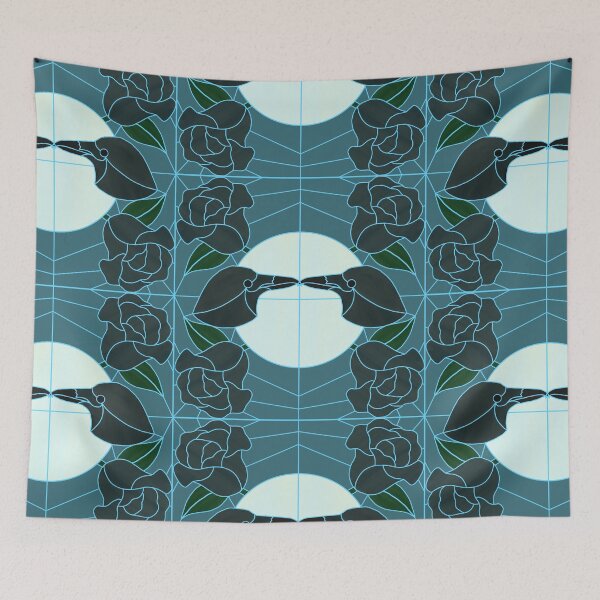Item preview, Corvid Courting (teal) designed and sold by PaganArtisan.