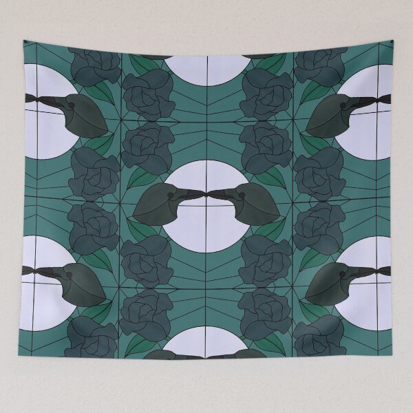 Item preview, Corvid Courting (teal 2) designed and sold by PaganArtisan.
