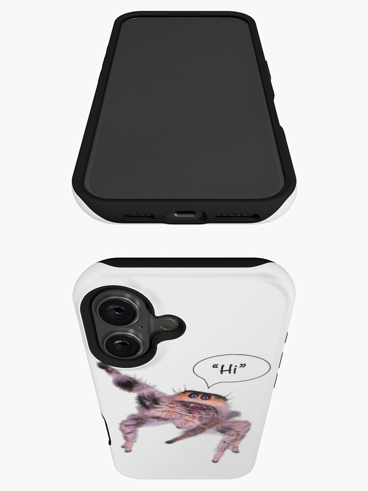 Thumbnail 3 of 4, iPhone Case, Jumping Spider Saying “Hi” designed and sold by NaomiDoodeman.