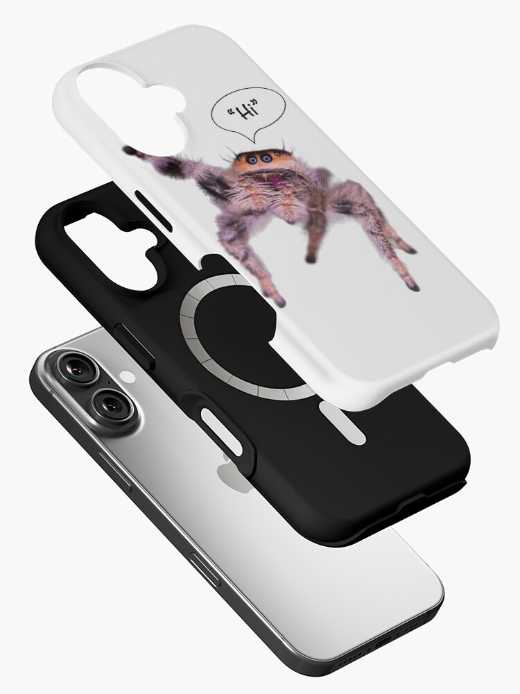 Thumbnail 2 of 4, iPhone Case, Jumping Spider Saying “Hi” designed and sold by NaomiDoodeman.