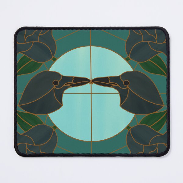 Item preview, Corvid Courting (teal & bronze 2) designed and sold by PaganArtisan.