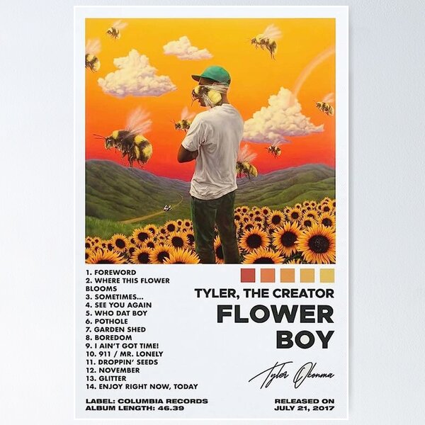 Tyler The Creator Minimalist Flower Boy Album Poster – Aesthetic