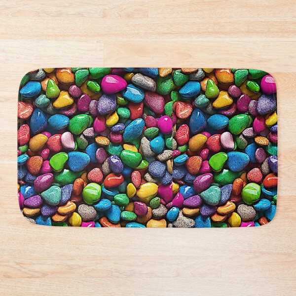 Item preview, The artwork Rainbow of rock mesmerizes viewers with its vibrant and intricate spectrum of colors painted on a canvas of taxture stone. designed and sold by Best-Art-32.