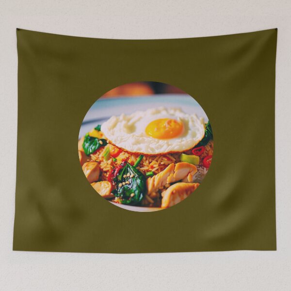 Item preview, Thai Basil Chicken Rice with Fried Egg designed and sold by run-rotee.