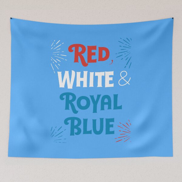 Item preview, RED WHITE & ROYAL BLUE designed and sold by basilmorton.