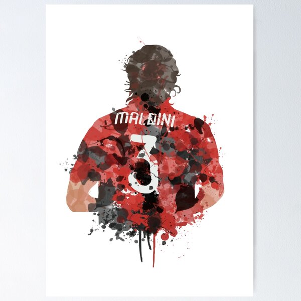 Item preview, Paolo Maldini A.C. Milan Legend Art designed and sold by FootballArcade.