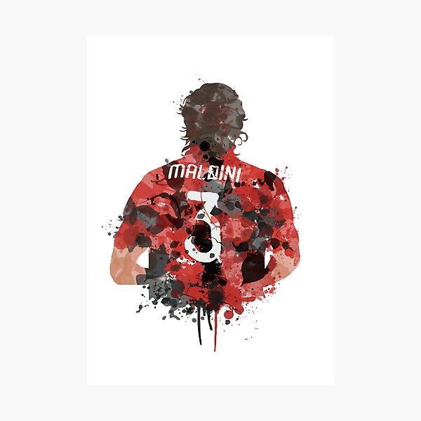 Item preview, Paolo Maldini A.C. Milan Legend Art designed and sold by FootballArcade.