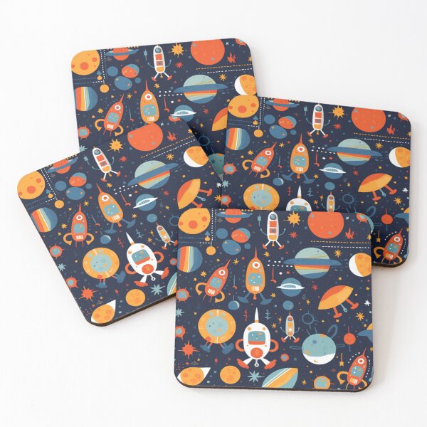 Item preview, Seamless space explore imagination digital paper designed and sold by ngam.