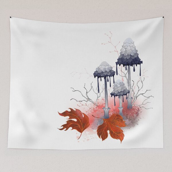 Item preview, Gray ink mushrooms designed and sold by Blackmoon9.