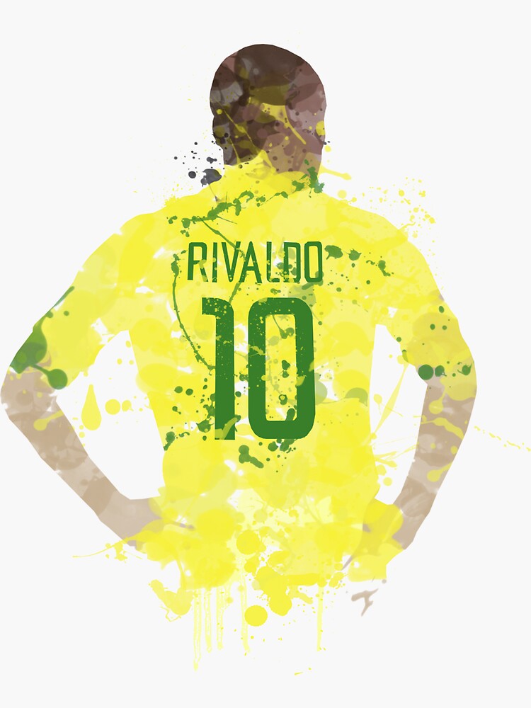 Rivaldo Brazil Legend Art Sticker For Sale By Footballarcade Redbubble