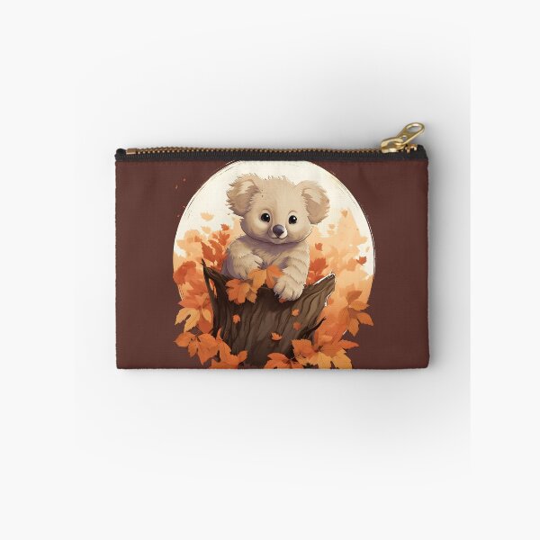 Item preview, Anime Koala on Stump Amidst Fall Leaves designed and sold by InkedBeasts.