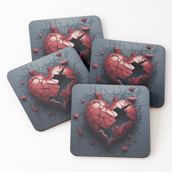 Item preview, broken heart shattered on the floor designed and sold by DanieWoods.
