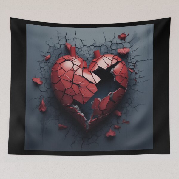 Item preview, broken heart shattered on the floor designed and sold by DanieWoods.