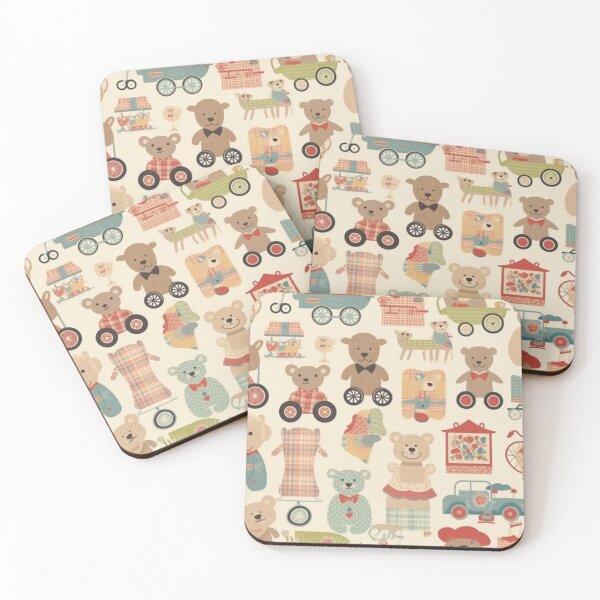 Item preview, Seamless adorable bear vintage digital paper designed and sold by ngam.