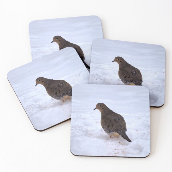 Item preview, Watchful Winter Mourning Dove On The Snow designed and sold by BackyardBirder.