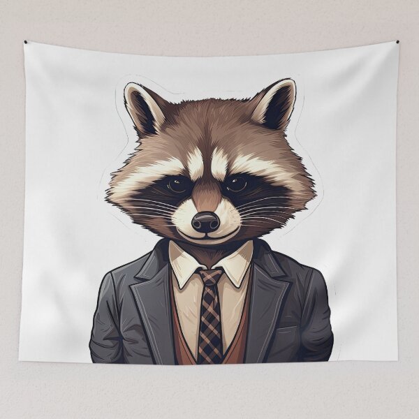 Item preview, Cunning raccoon in a tie designed and sold by abmkf.