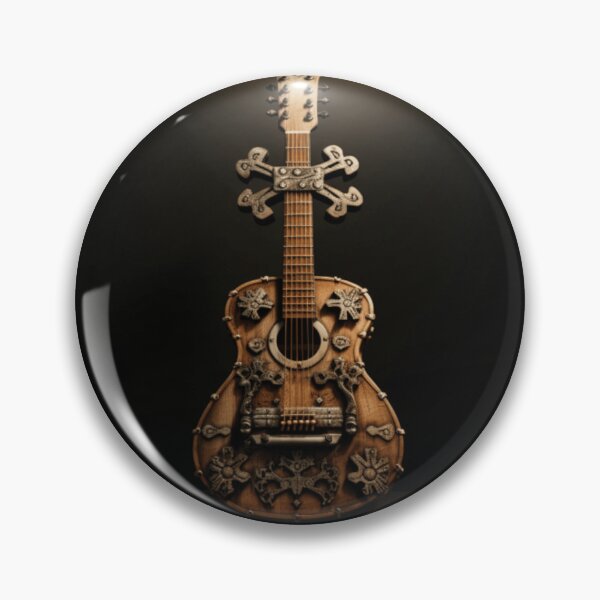 Item preview, ancient guitar with cross bones designed and sold by DanieWoods.