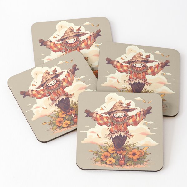Item preview, Smiling Fall Scarecrow with Flowers designed and sold by InkedBeasts.