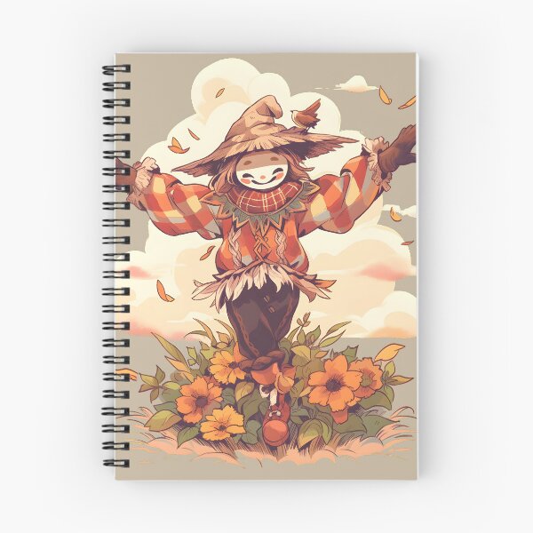 Item preview, Smiling Fall Scarecrow with Flowers designed and sold by InkedBeasts.