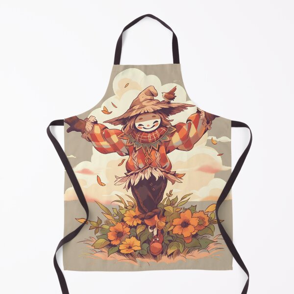 Item preview, Smiling Fall Scarecrow with Flowers designed and sold by InkedBeasts.
