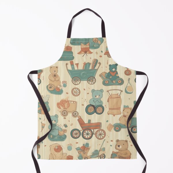 Item preview, Seamless vintage bear toys digital paper designed and sold by ngam.