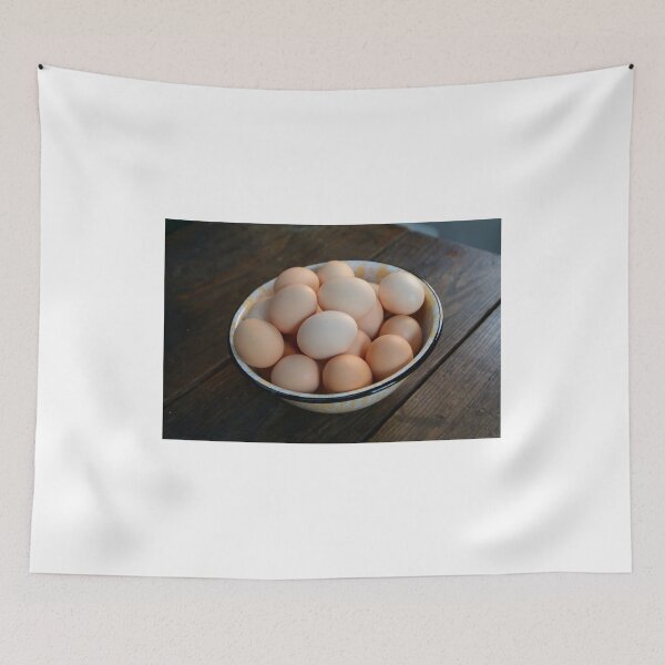 Item preview, Fresh eggs on an old farm table designed and sold by Hickoryhill.