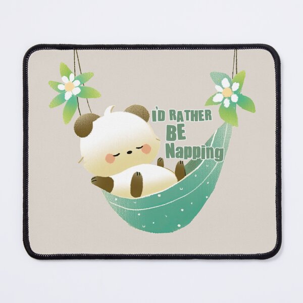 Item preview, I'd Rather Be Napping | Naptime Bliss in Watercolor Yellow Green White designed and sold by Nange and Gabe.