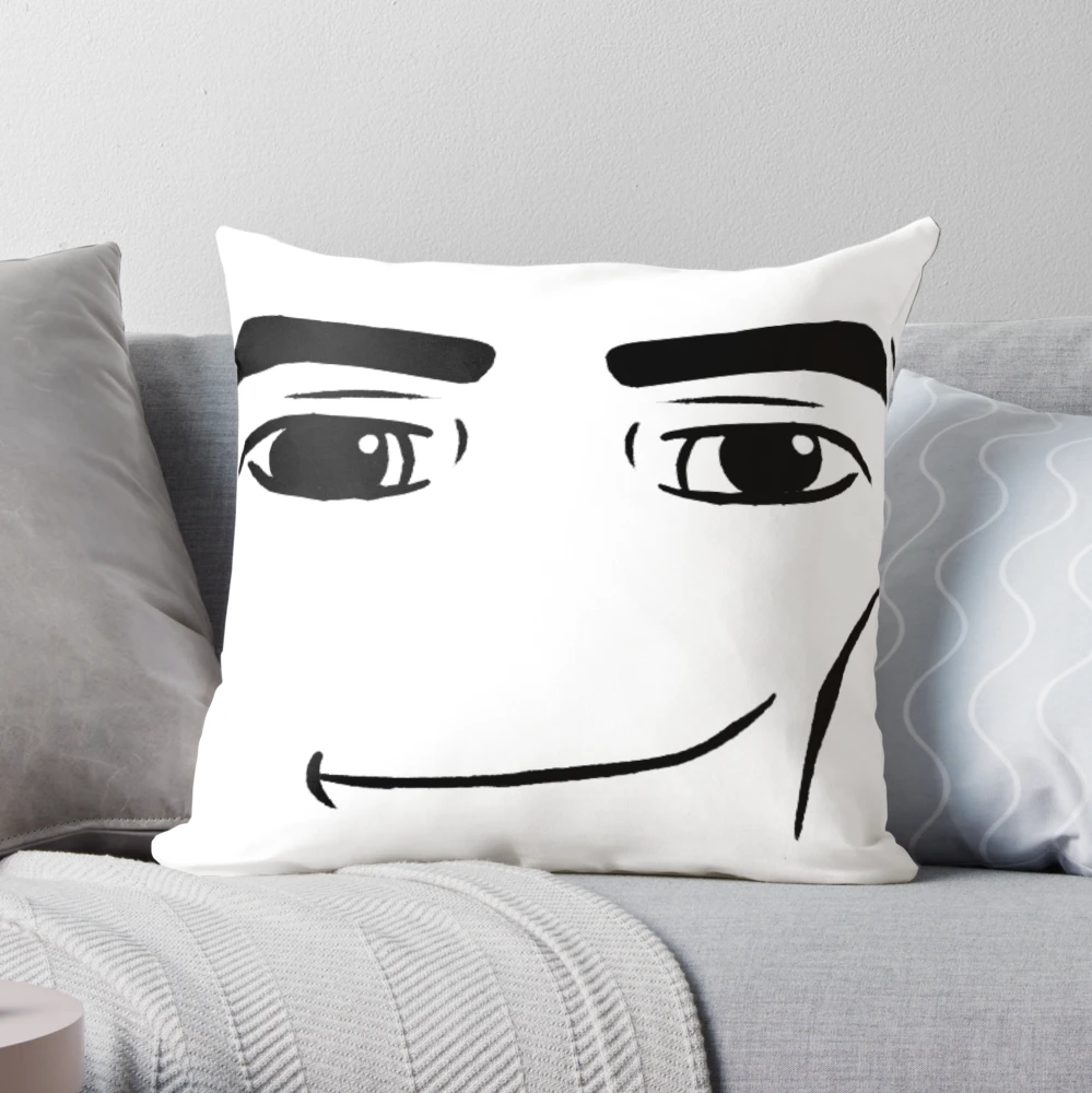 Man Face  Throw Pillow for Sale by Needlessworks