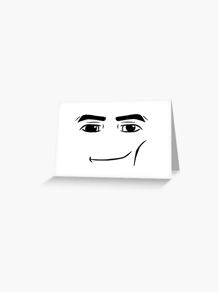 roblox man face Greeting Card for Sale by DOPANDA .