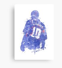 Zinedine Zidane French Legend Art Metal Print