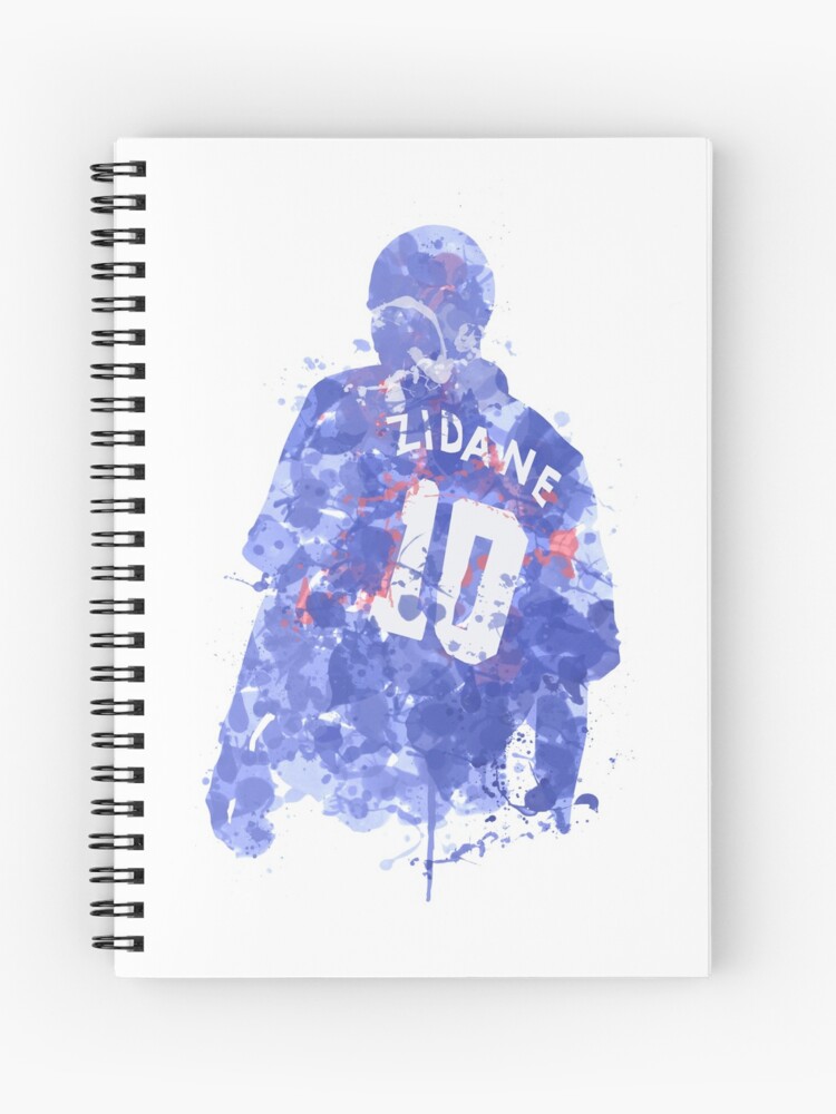 Zinedine Zidane French Legend Art Spiral Notebook for Sale by  FootballArcade