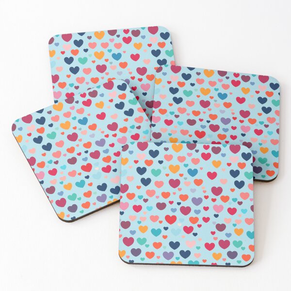 Item preview, Multi-colored Hearts Pattern designed and sold by tinytwist.