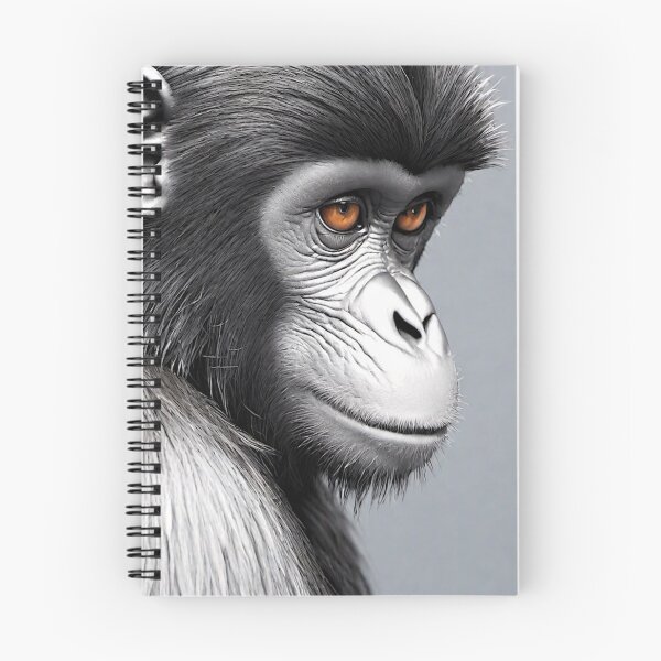 Item preview, The artwork features intricate ink lines in deep black, forming the graceful silhouette of a monkey. designed and sold by Best-Art-32.