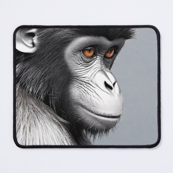 Item preview, The artwork features intricate ink lines in deep black, forming the graceful silhouette of a monkey. designed and sold by Best-Art-32.