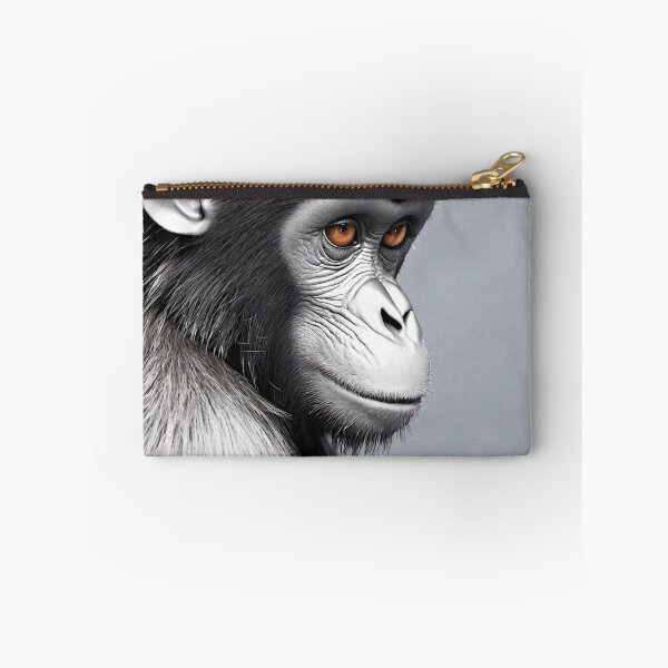 Item preview, The artwork features intricate ink lines in deep black, forming the graceful silhouette of a monkey. designed and sold by Best-Art-32.