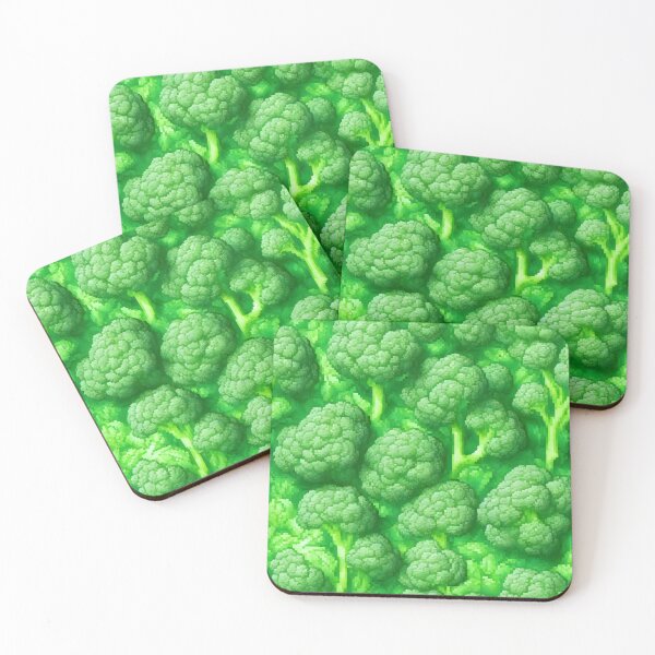 Item preview, Pixelated broccoli Seamless patterns  designed and sold by RocketArtInd.