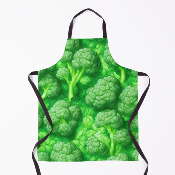 Item preview, Pixelated broccoli Seamless patterns  designed and sold by RocketArtInd.