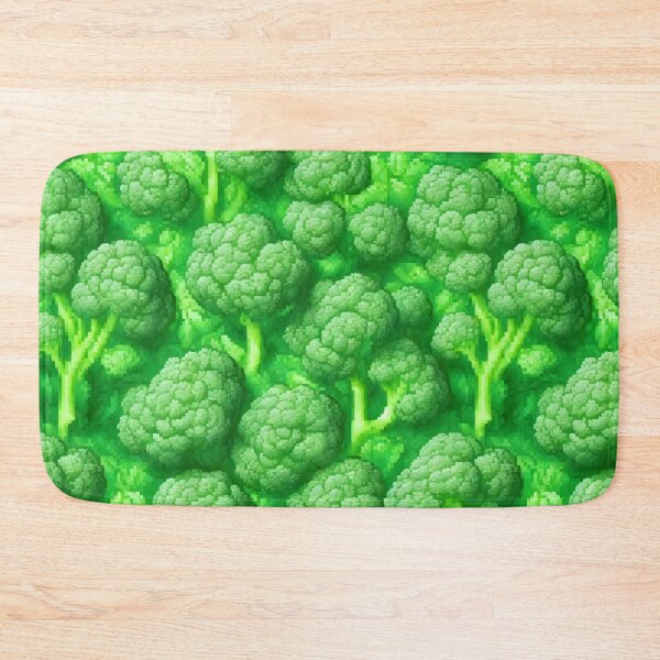 Item preview, Pixelated broccoli Seamless patterns  designed and sold by RocketArtInd.