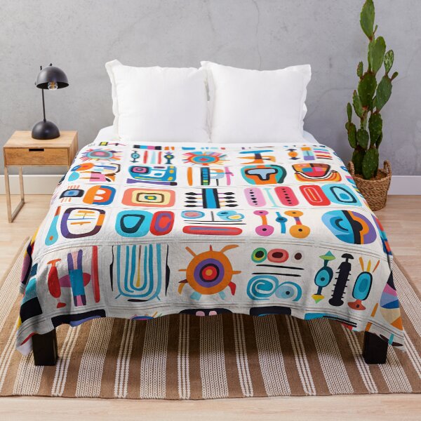 Item preview, African Quilt Style Abstract Black Line Art designed and sold by Cha-house.