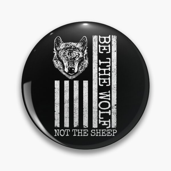 Item preview, Be The Wolf Not The Sheep USA Flag Anti-Woke Be The Wolf Gear designed and sold by DynamicDesign.
