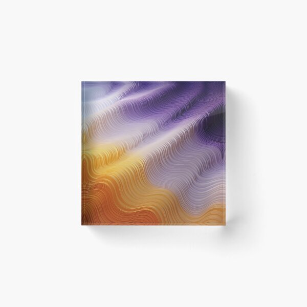 Item preview, Abstract 3D Sound Waves: Geometric Layers in Gradient Hues designed and sold by PaintbrushPlace.