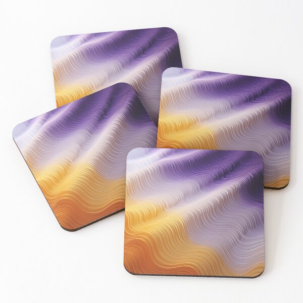 Item preview, Abstract 3D Sound Waves: Geometric Layers in Gradient Hues designed and sold by PaintbrushPlace.